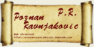 Poznan Ravnjaković vizit kartica